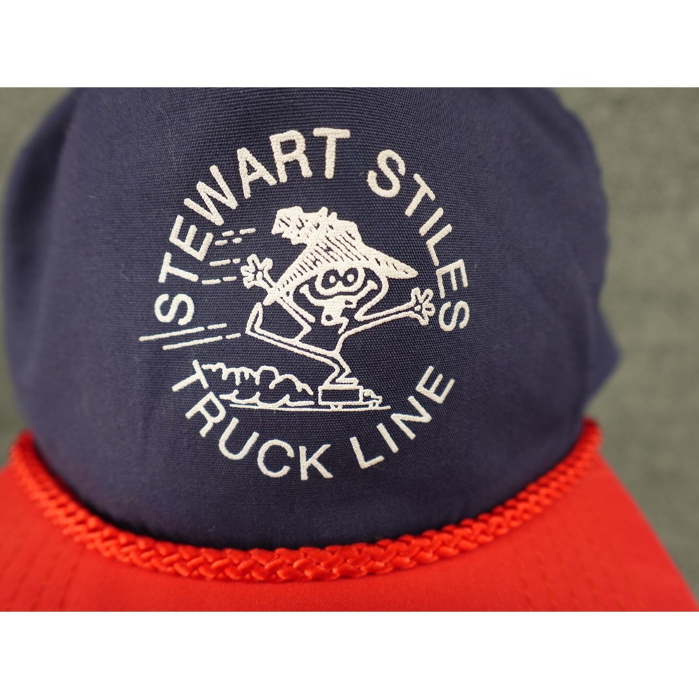 Otto Cap Stewart Stiles Truck Line Mens OS Navy Red Good Vintage Rope Hat‎ - Picture 3 of 9